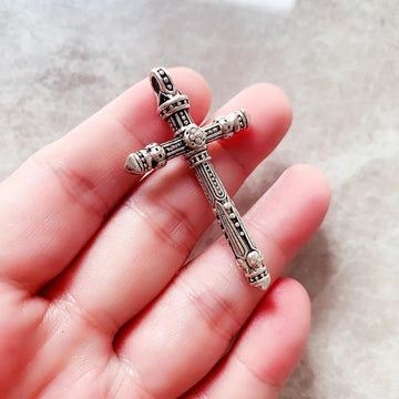 New Arrival Skull Brand New Fashion 925 Sterling Silver Vintage Pendant Cross Jewellery For Women and Men - The Jewellery Supermarket